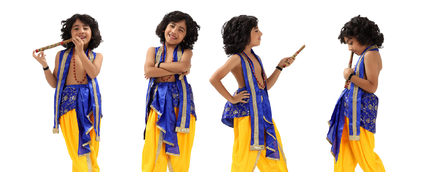 Krishna Costume Set – Royal Blue & Yellow (Design 1)
