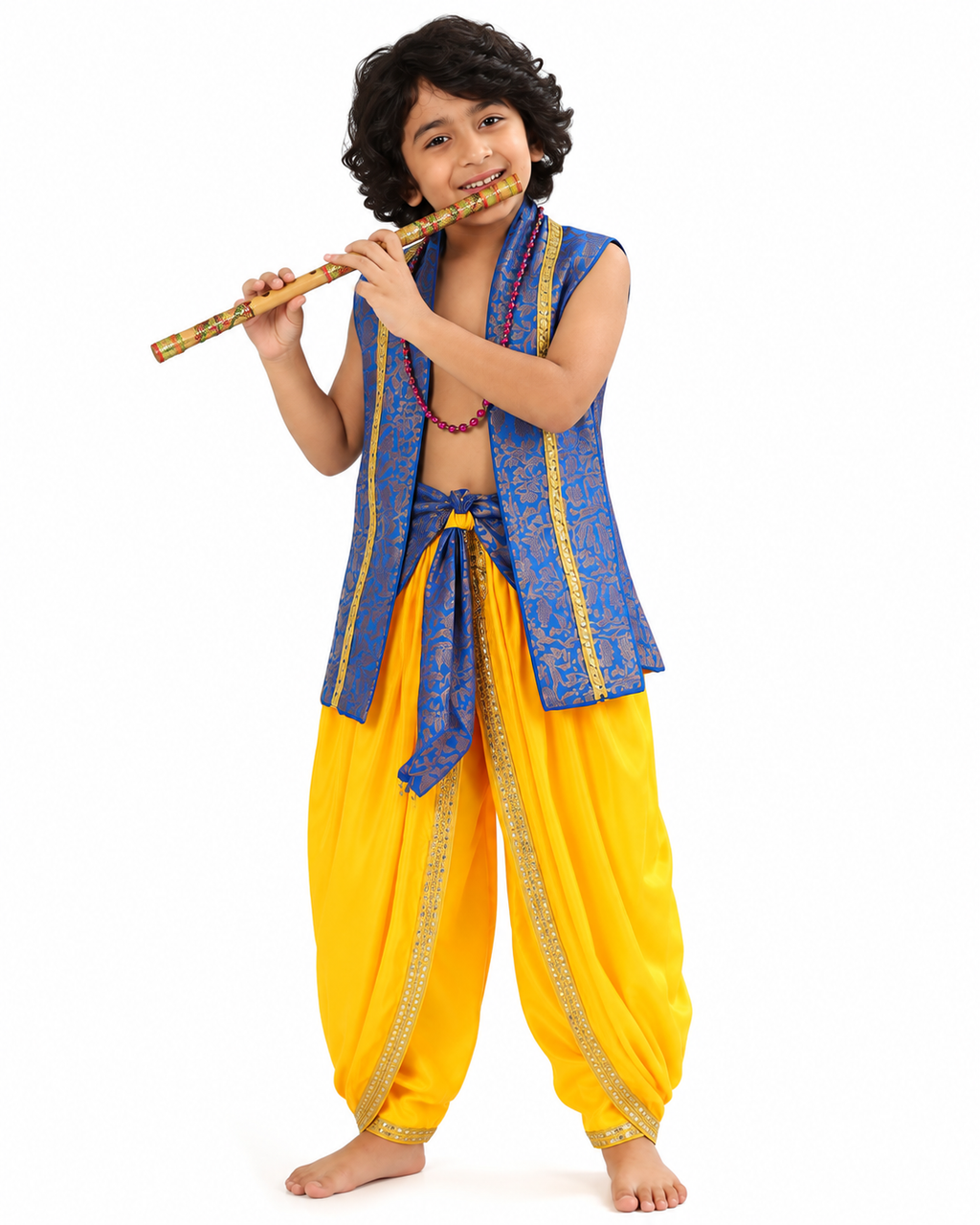 Krishna Costume Set – Royal Blue & Yellow (Design 1)