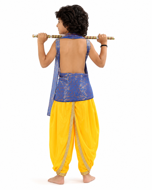 Krishna Costume Set – Royal Blue & Yellow (Design 1)