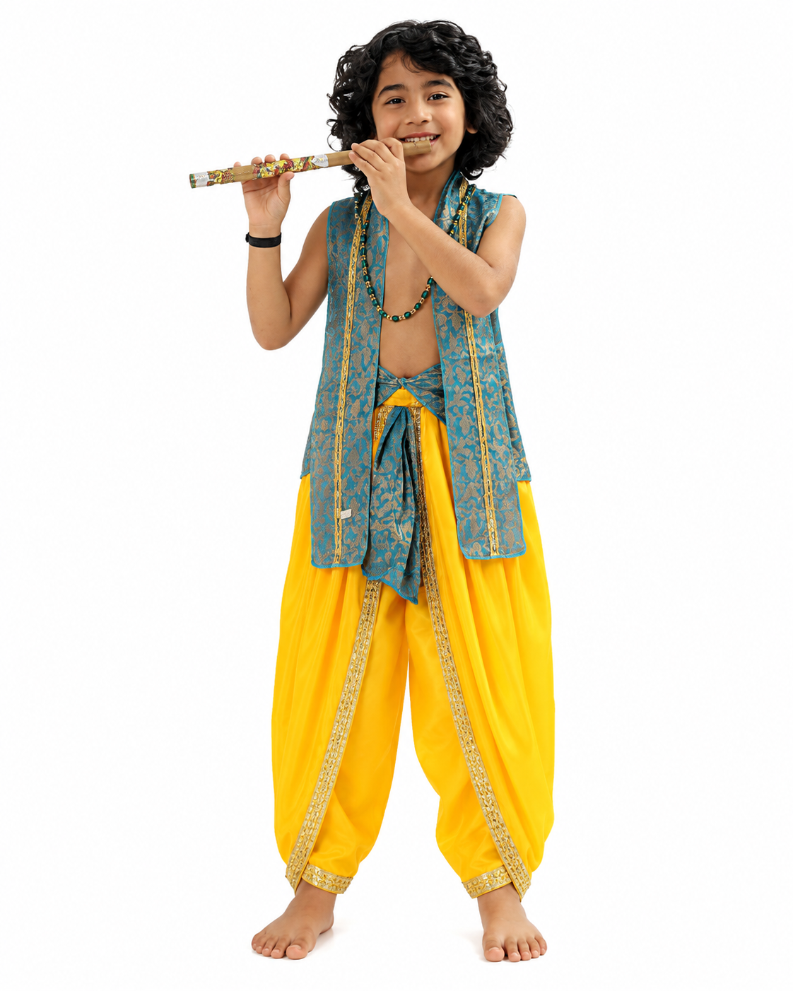 Krishna Costume Set – Sky Blue & Yellow