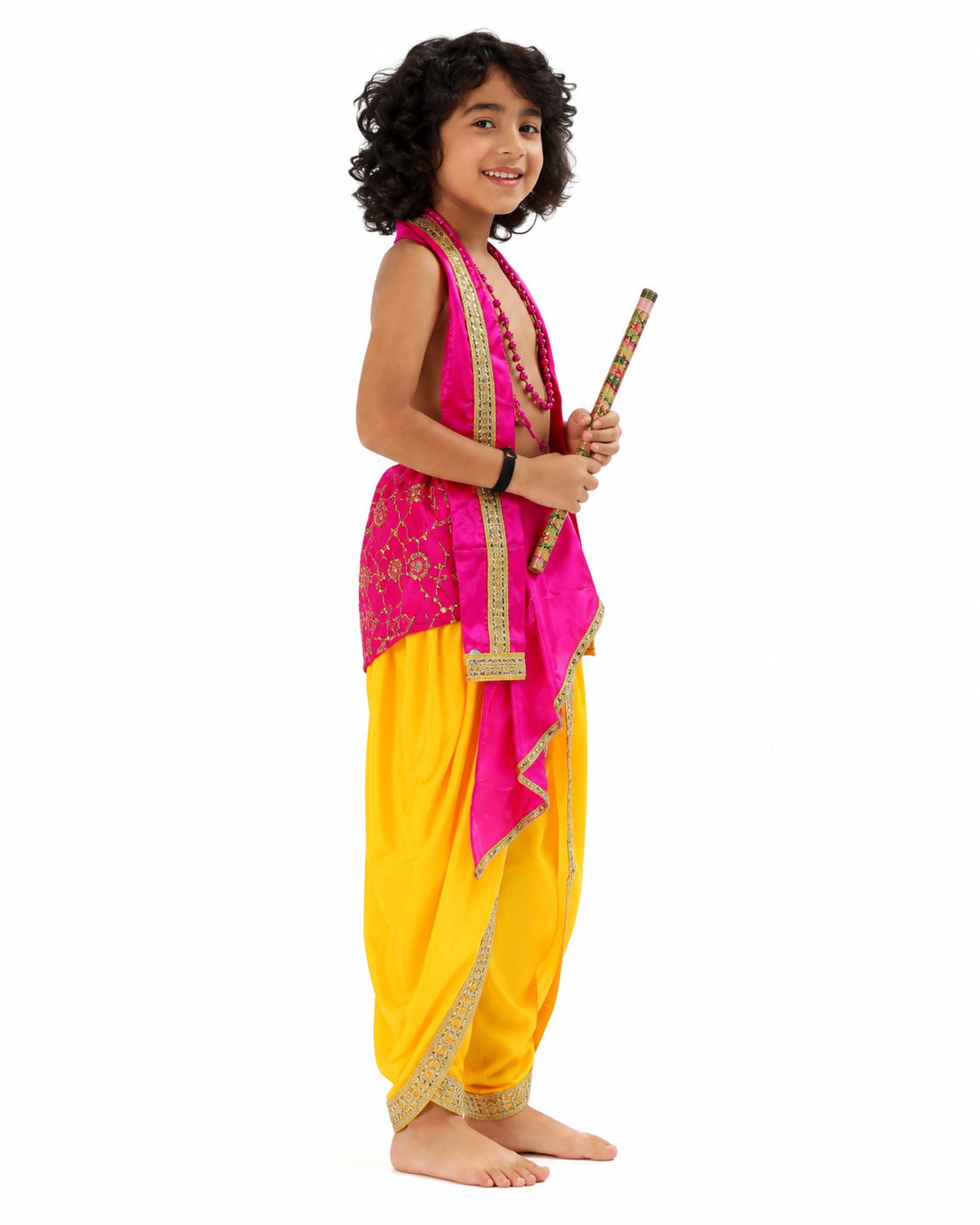 Krishna Costume Set – Pink & Yellow (Design 1)